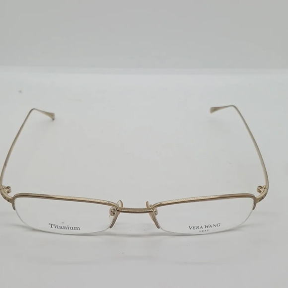 NWT WOMEN'S VERA WANG LUXE EYEGLASS FRAMES VIEW GOLD - Picture 2 of 5